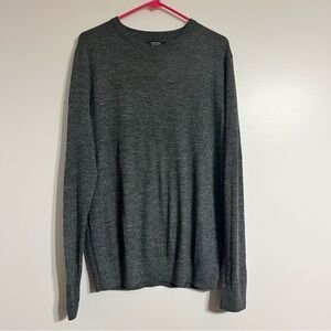 Nordstrom Men's Shop Sweater‎ Men's Large Gray Lightweight Merino Wool